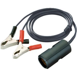 Kupplungskabel für mobile Tankstellen für AdBlue® CEMO Blue-Mobil EASY, 1 m, 2-adrig, max. 8A, Batteriepolzangen + Dose 12V (SAE J563)