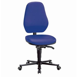 Labordrehstuhl LEANOS 9138, Kunstleder, Stamskin Top blau
