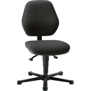 Laborstuhl Basic, Stoffpolster, Duotec schwarz meliert