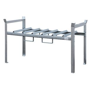 Lagerebene für CEMO Fassregal Typ 800, Stahl verzinkt, für 3x 60 l Fass, B 1410 x T 660 x H 840 mm