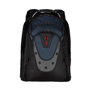 Laptop Rucksack Wenger Ibex, Laptops von 15,6′-17,3′, Laptopfach, seitliche Netztaschen, L 230 x B 340 x H 470 mm, 25 l, Polyester, schwarz/blau/grau