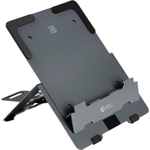 Laptop Ständer Bakker Elkhuizen FlexTop 170, für Laptops & Tablets bis 16”, ergonomisch, B 206 x T 277 x H 6,5 mm, Aluminium, dunkelgrau-matt