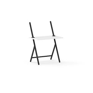 Laptop Tisch scala, ideal für das Home Office, höhenverstellbar, klappbar, 4-Fuß-Gestell, L 1000 x B 800 x H 1400 mm, graphitschwarz RAL 9011/weiß