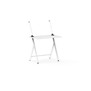 Laptop Tisch scala, ideal für das Home Office, höhenverstellbar, klappbar, 4-Fuß-Gestell, L 1000 x B 800 x H 1400 mm, verkehrsweiß RAL 9016/weiß