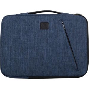Laptophülle Exacompta Business, für Laptops 13-14“, gepolstert, Griff & Reißverschlussfach, B 370 x T 25 x H 280 mm, Post-Consumer-Polyester, blau