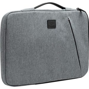 Laptophülle Exacompta Business, für Laptops 13-14“, gepolstert, Griff & Reißverschlussfach, B 370 x T 25 x H 280 mm, Post-Consumer-Polyester, grau
