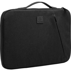 Laptophülle Exacompta Business, für Laptops 13-14“, gepolstert, Griff & Reißverschlussfach, B 370 x T 25 x H 280 mm, Post-Consumer-Polyester, schwarz