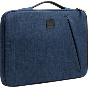 Laptophülle Exacompta Business, für Laptops 15-16“, gepolstert, Griff & Reißverschlussfach, B 410 x T 25 x H 310 mm, Post-Consumer-Polyester, blau