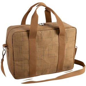 Laptoptasche Exacompta Eterneco V2, Lederoptik, für Laptops bis 15′, Dokumente bis DIN A4, B 400 x T 130 x H 290 mm, Papier, braun