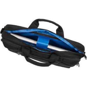 Laptoptasche LIGHTPAK®, für 1 Notebook bis 17′ & 1 Tablet, Vorfach & Hauptfach, abnehmbarer Schultertrageriemen & Trolleyband, Recycling-PET, schwarz