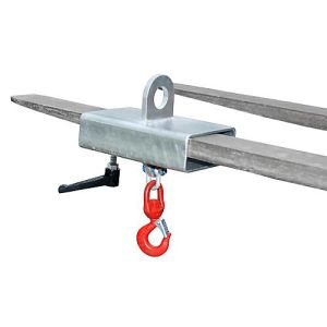 Lasthaken für Gabelstapler und Kran Bauer LH-I 1, mit Wirbel, Traglast 1000 kg, verzinkt