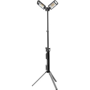 LED-Arbeitsleuchte Ansmann Tripod Twin Head WL5000R, 3 Helligkeitsstufen, 5000 Lumen, IPX4, IK07, B 892 × T 120 × H 120 mm