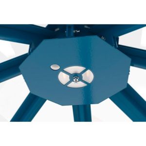 LED-Beleuchtung für Achteck-Raucherpavillon Modell Paris, Lichtfarbe neutralweiß, 11 W, IP65, Platte enzianblau RAL 5010