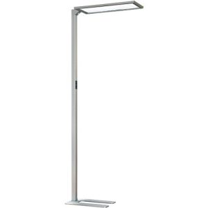LED Stehlampe NUBO plus, dimmbar, für Bildschirmarbeitsplatz, direkt/indirekt leuchtend, 4000 K, silbern