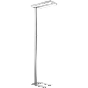 LED-Stehleuchte, stufenlos dimmbar, direkt & indirekt leuchtend, H 1950 mm, 2 x 30 W, alusilber