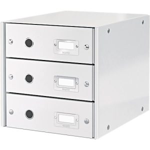 LEITZ® 3 Schubladen Click + Store, hoch, weiß