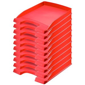 LEITZ® Ablagekorb Plus 5237, DIN A4, 10 Stück, rot