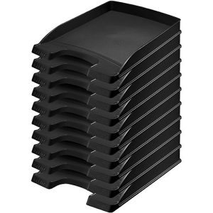 LEITZ® Ablagekorb Plus 5237, DIN A4, 10 Stück, schwarz