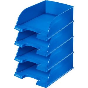 LEITZ® Ablagekorb Plus Jumbo 5233, DIN A4, 4 Stück, blau