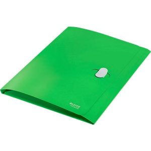 Leitz® Dokumentenmappe Recycle, A4, bis zu 150 Blatt, 3 Einschlagklappen, blickdicht, 100 % recycelbar, Blauer Engel, Kunststoff, grün