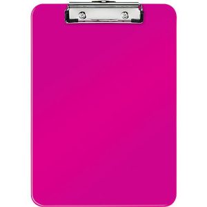 LEITZ® Klemmbrett WOW 3971, DIN A4, Polystyrol, mit Aufhängeöse, pink