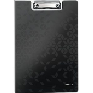 LEITZ® Klemmmappe Active Wow, DIN A4, PP, mit Klemmbügel, schwarz