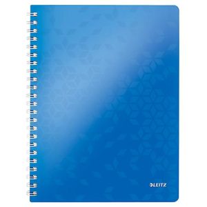 LEITZ Notizbuch WOW 4637, DIN A4, liniert, blau