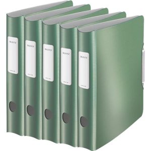 LEITZ® Ordner ActiveStyle, DIN A4, Rückenbreite 65 mm, 5 Stück, seladon grün