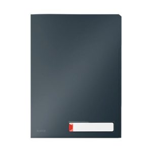 Leitz® Sichthülle Cosy Privacy, blickdicht, A4, für bis zu 40 Blatt, 3 Fächer & Beschriftungsschild, 3 Stück, grau