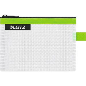 Leitz WOW Traveller Zip-Beutel, wasserabweisend, durchsichtiges Material, Größe S, grün