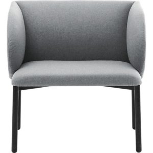 Leyform LIV Empfangssessel, Stahlrohrgestell, Stoffbezug, B 730 x T 620 x H 740 mm, grau melange