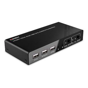 Lindy – KVM-/Audio-/USB-Switch – HDMI 4K60, USB 2.0 – 2 x KVM/Audio/USB – 1 lokaler Benutzer – Desktop Lindy – KVM-/Audio-/USB-Switch – HDMI 4K60, USB 2.0 – 2 x KVM/Audio/USB – 1 lokaler Benutzer – Desktop