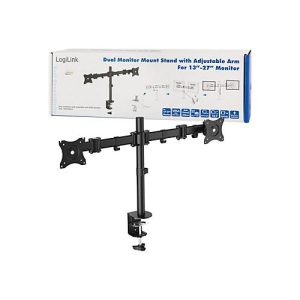 LogiLink – Befestigungskit – einstellbarer Arm – für 2 LCD-Displays – fester, kaltgepresster Stahl – Bildschirmgröße: 33-68.6 cm (13′-27′) LogiLink – Befestigungskit – einstellbarer Arm – für 2 LCD-Displays – fester, kaltgepresster Stahl – Bildschirmgröße: 33-68.6 cm (13′-27′)
