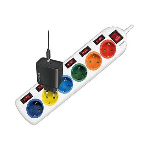 LogiLink Multicolor – Steckdosenleiste – 3680 Watt