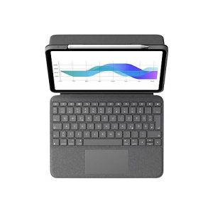 Logitech Folio Touch – Tastatur und Foliohülle – mit Trackpad – QWERTZ – Deutsch – Oxford Gray