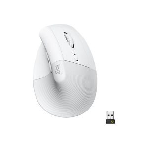 Logitech Lift for Business – vertikale Maus – Bluetooth, 2.4 GHz – Off-White