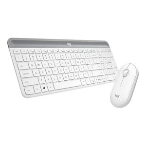 Logitech Slim Wireless Combo MK470 – Tastatur-und-Maus-Set – US International – Off-White