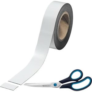 Magnet-Band weiß + Universalschere ‚Easy Grip‘ Gratis