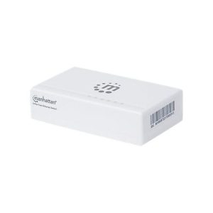 Manhattan 5-Port Fast Ethernet Switch, Plastic, Three Year Warranty, Box – Switch – unmanaged – 5 x 10/100 – Desktop