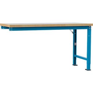 Manuflex Anbauwerkbank Profi Spezial, Tischplatte Kunststoff, 1750 x 700 mm, lichtblau