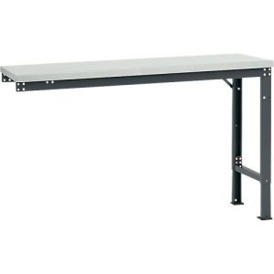 Manuflex Ansatztisch UNIVERSAL Spezial, 1500 x 800 mm, Kunststoff lichtgrau, anthrazit