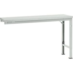 Manuflex Ansatztisch UNIVERSAL Spezial, 1500 x 800 mm, Melamin lichtgrau, lichtgrau