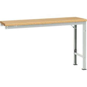 Manuflex Ansatztisch UNIVERSAL Spezial, 1500 x 800 mm, Multiplex natur, lichtgrau
