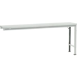 Manuflex Ansatztisch UNIVERSAL Spezial, 2000 x 800 mm, Kunststoff lichtgrau, lichtgrau