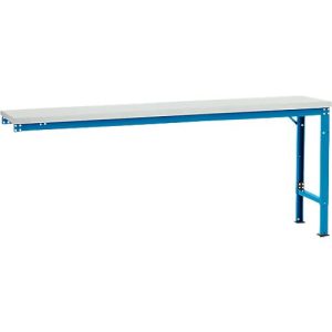 Manuflex Ansatztisch UNIVERSAL Spezial, 2000 x 800 mm, Melamin lichtgrau, lichtblau