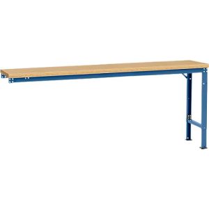 Manuflex Ansatztisch UNIVERSAL Spezial, 2000 x 800 mm, Multiplex natur, brillantblau