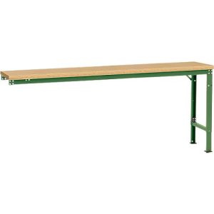 Manuflex Ansatztisch UNIVERSAL Spezial, 2000 x 800 mm, Multiplex natur, resedagrün