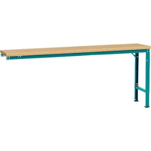 Manuflex Ansatztisch UNIVERSAL Spezial, 2000 x 800 mm, Multiplex natur, wasserblau