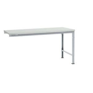 Manuflex Ansatztisch UNIVERSAL Spezial, Tischplatte Kunststoff, 1750×1000, alusilber