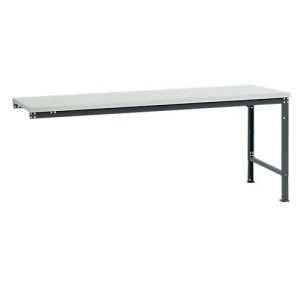 Manuflex Ansatztisch UNIVERSAL Spezial, Tischplatte Kunststoff, 2000×1000, anthrazit